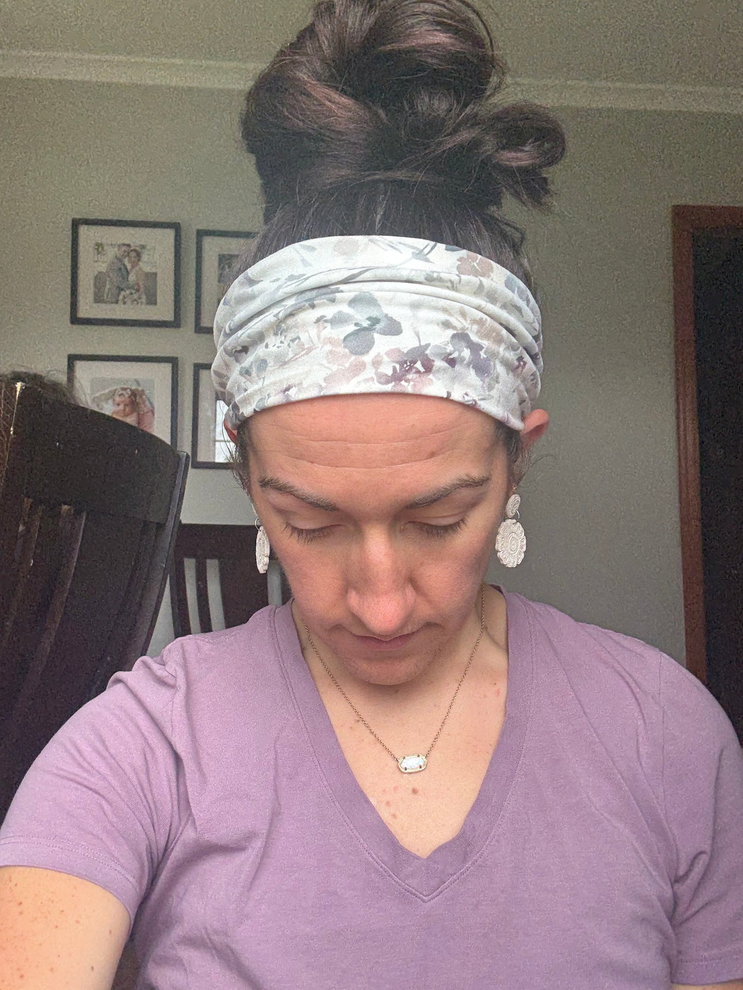 Navy Floral Headband