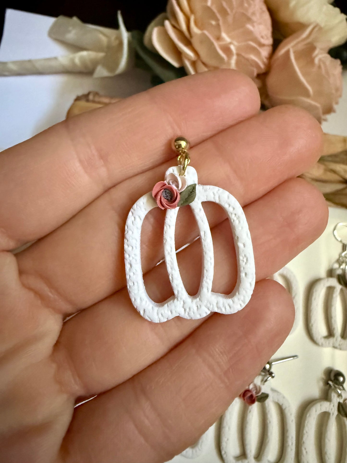 Pre-Order Floral Pumpkin Dangle