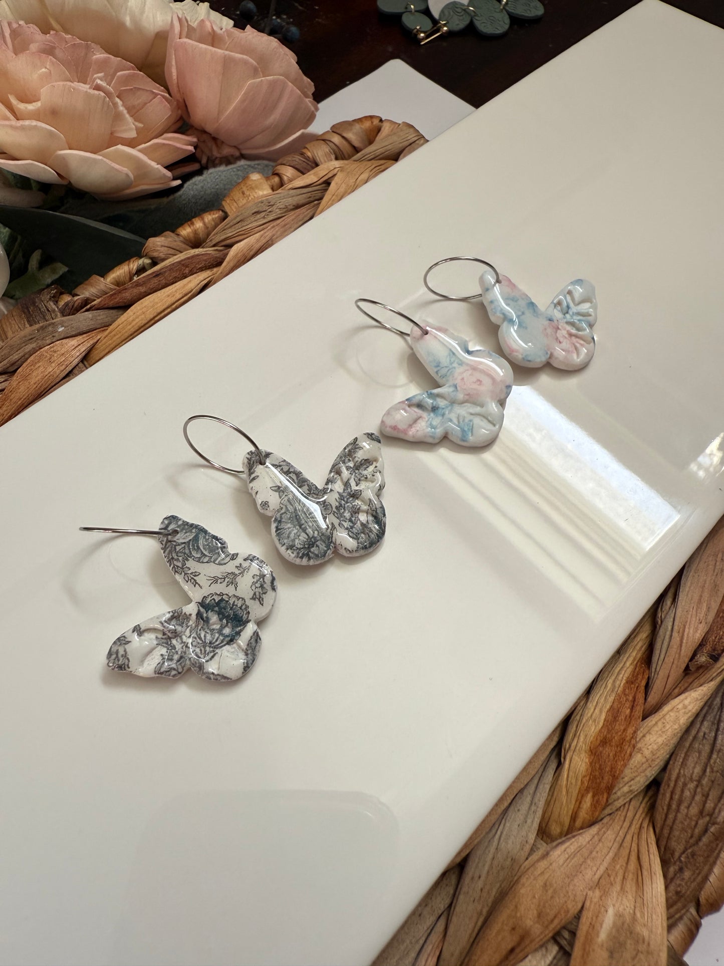 Floral Butterfly Dangle