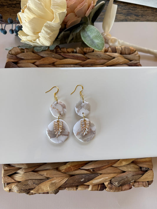 White Marble Dangle