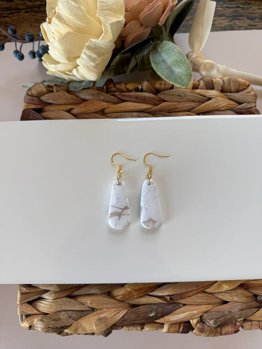 White Marble Dangle