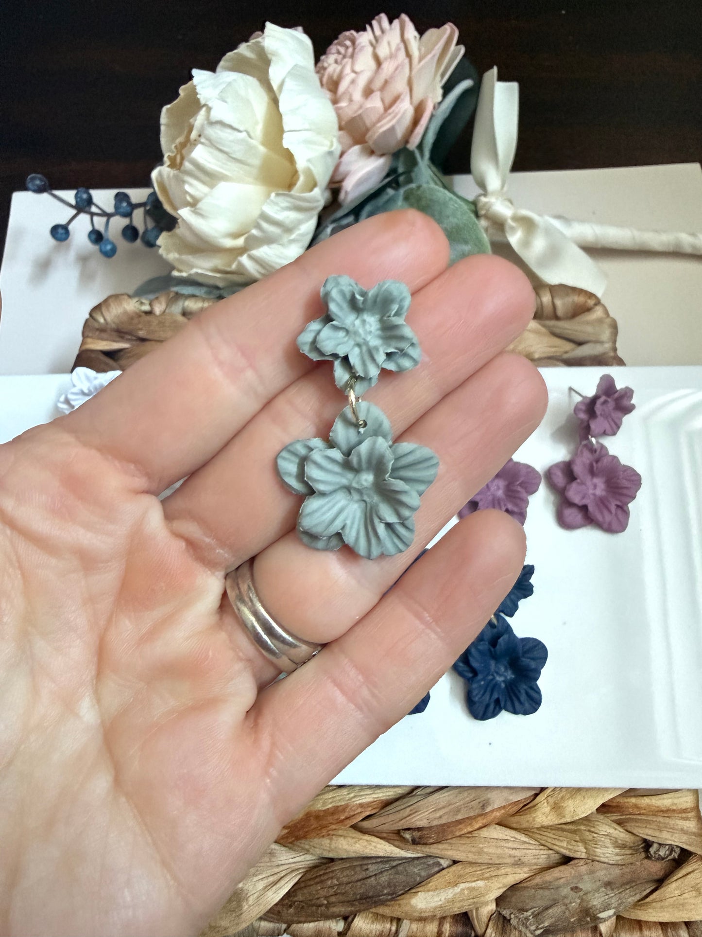 Medium Floral Dangle