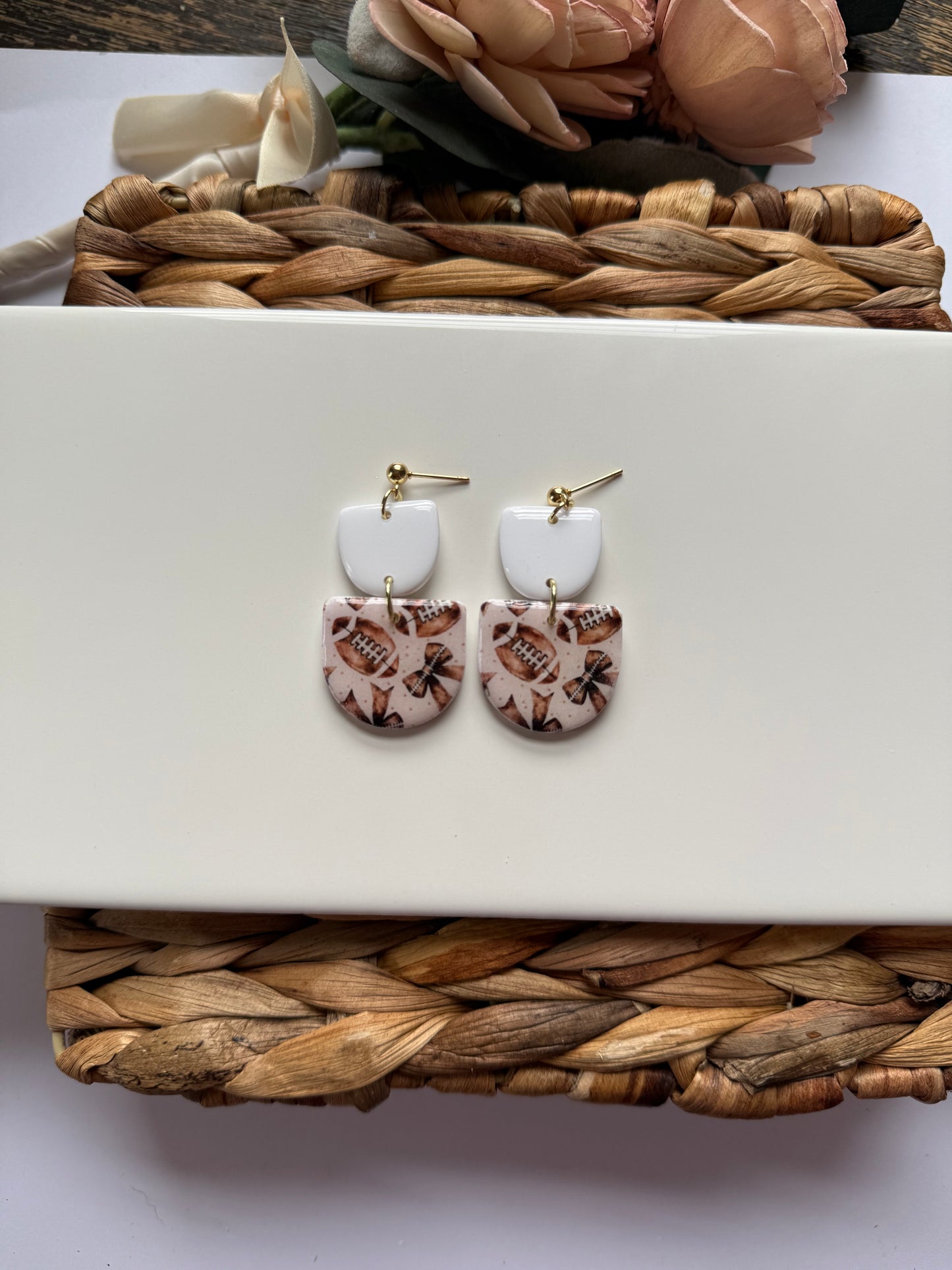 Medium Bow Football Dangle