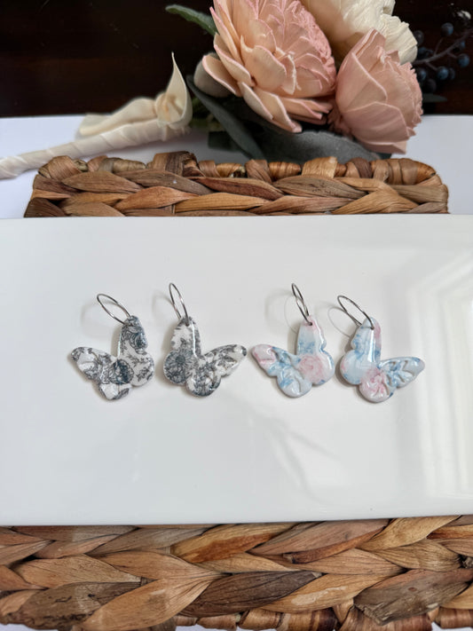 Floral Butterfly Dangle