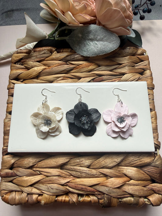 Statement Floral Dangle (Silver)