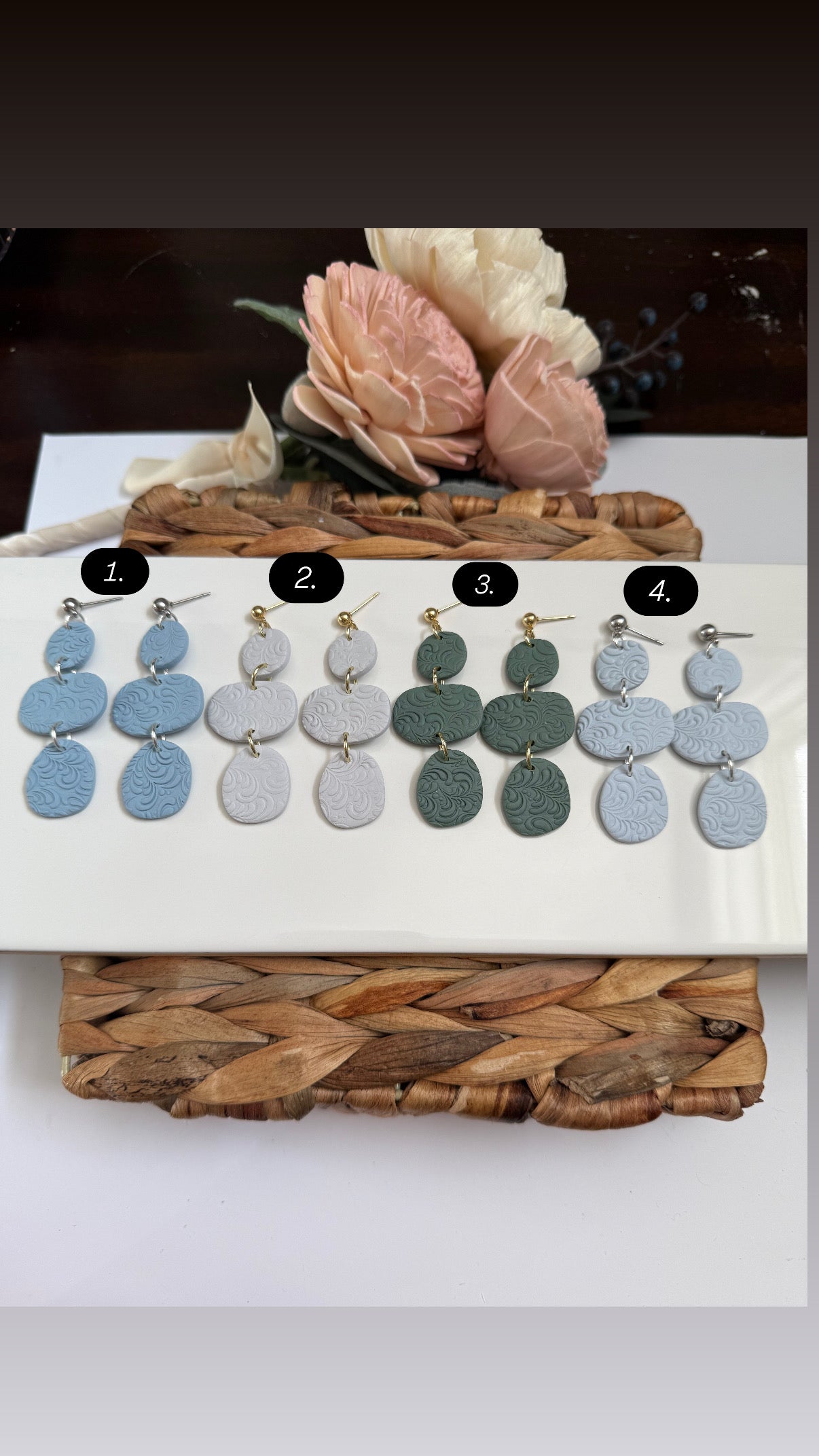 Embossed Abstract Dangle