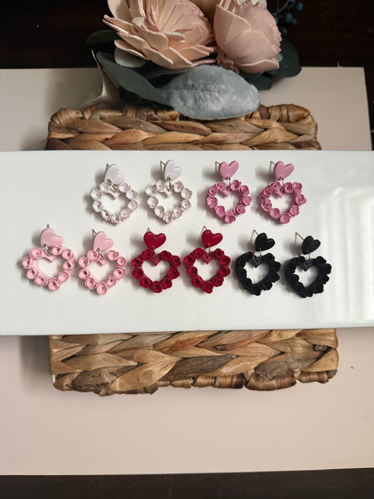 Floral Heart Dangle (Made to Order)