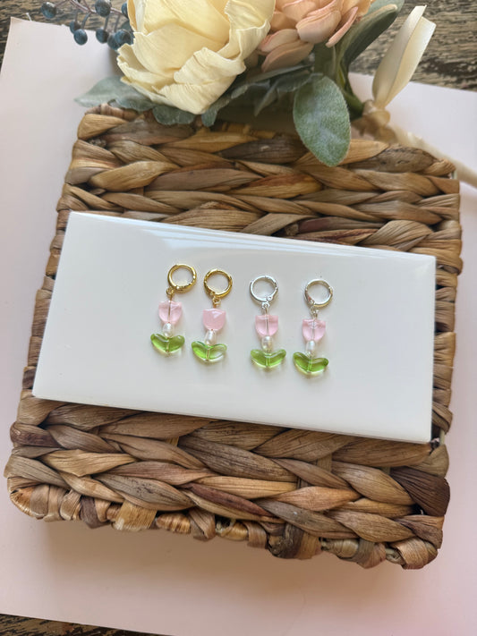 Huggie Beaded Tulips