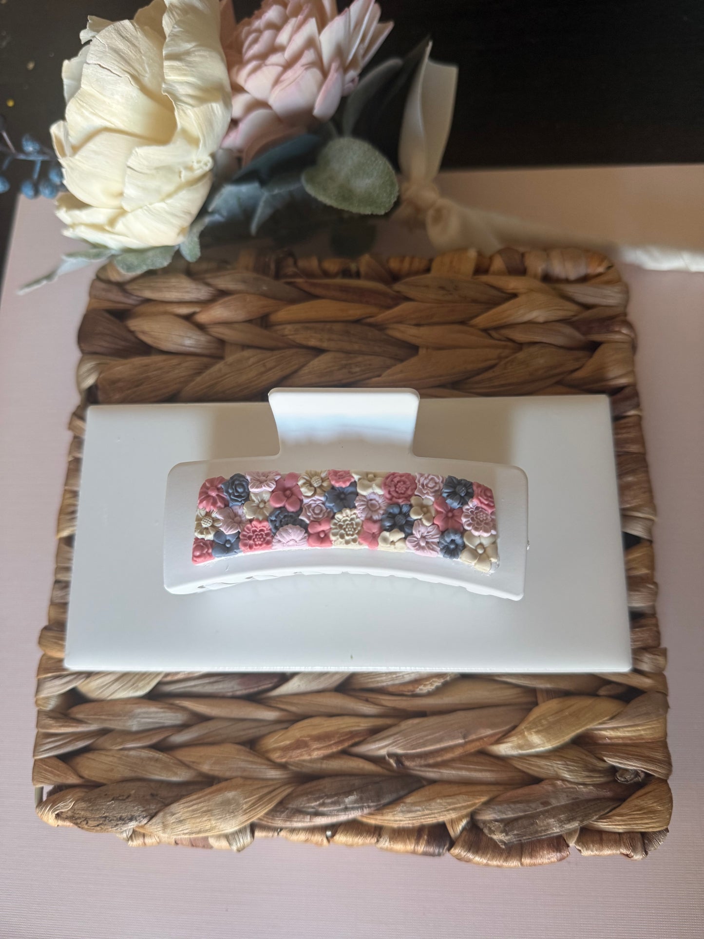 Small Floral Claw Clip