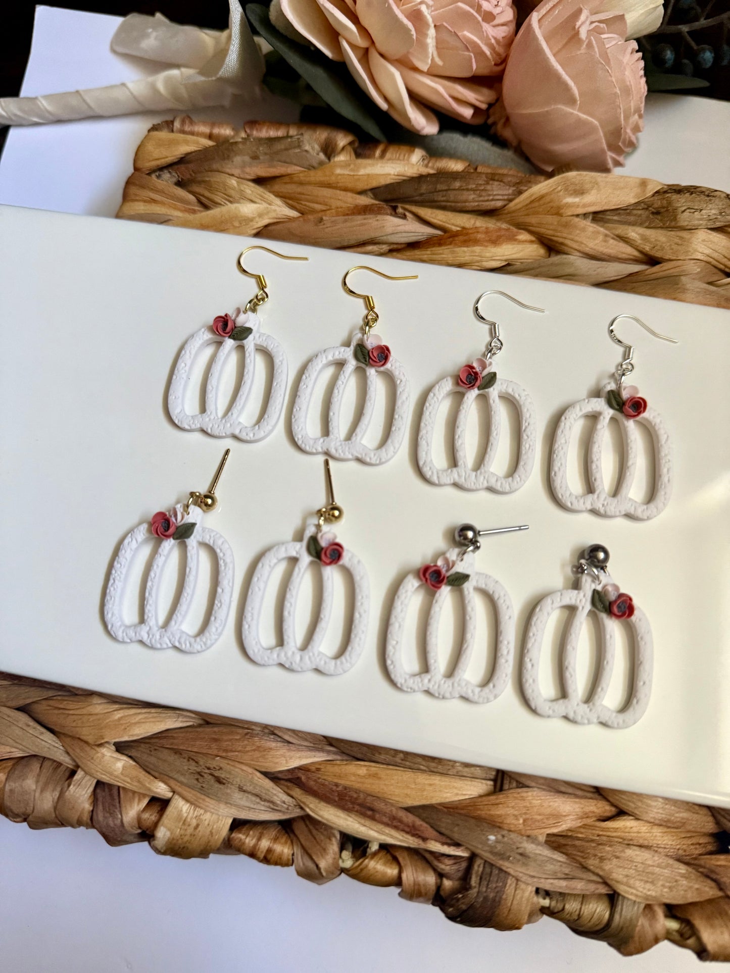 Pre-Order Floral Pumpkin Dangle