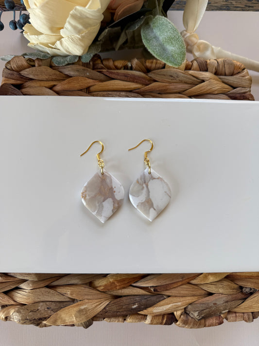 White Marble Dangle