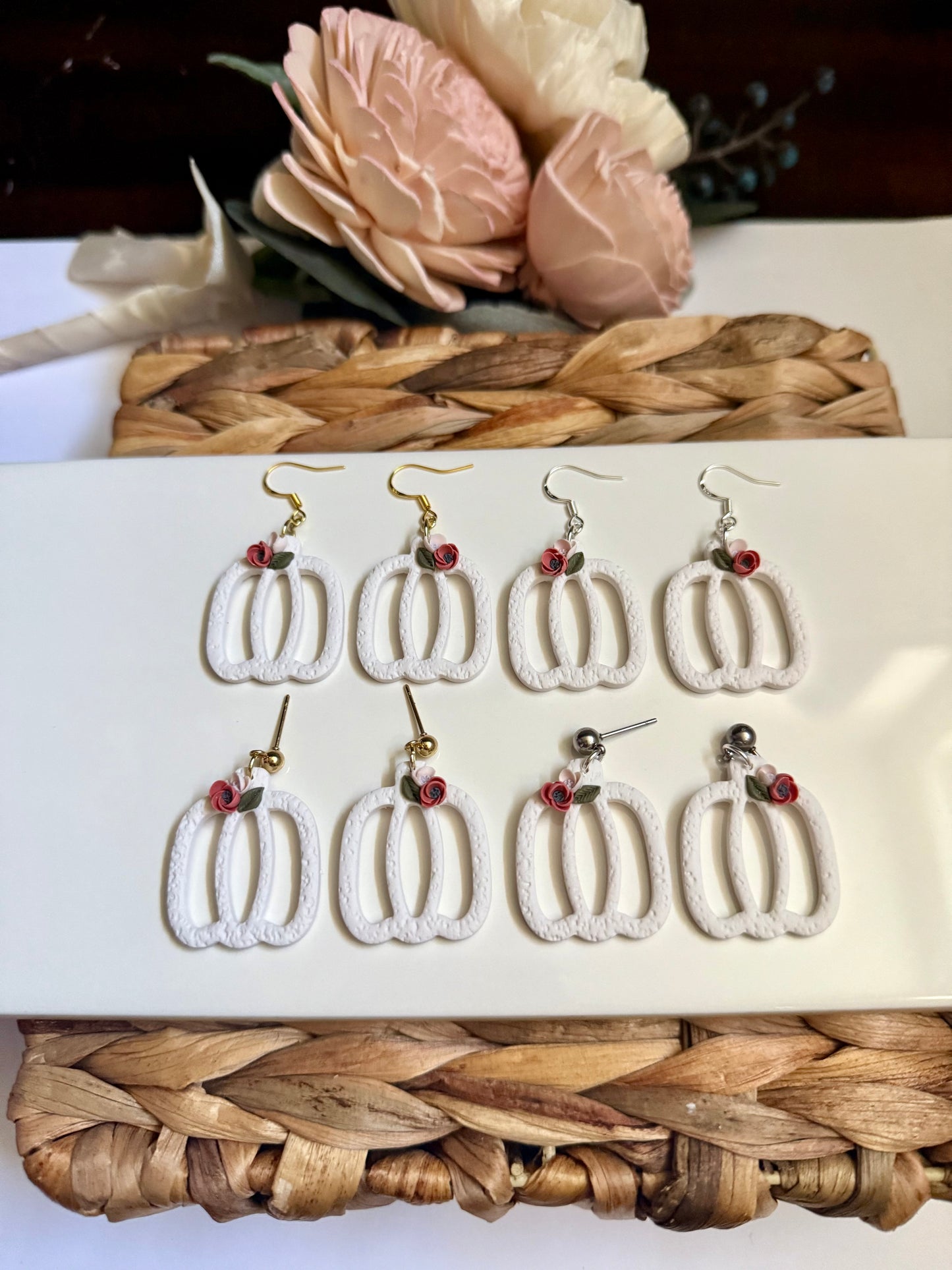 Pre-Order Floral Pumpkin Dangle