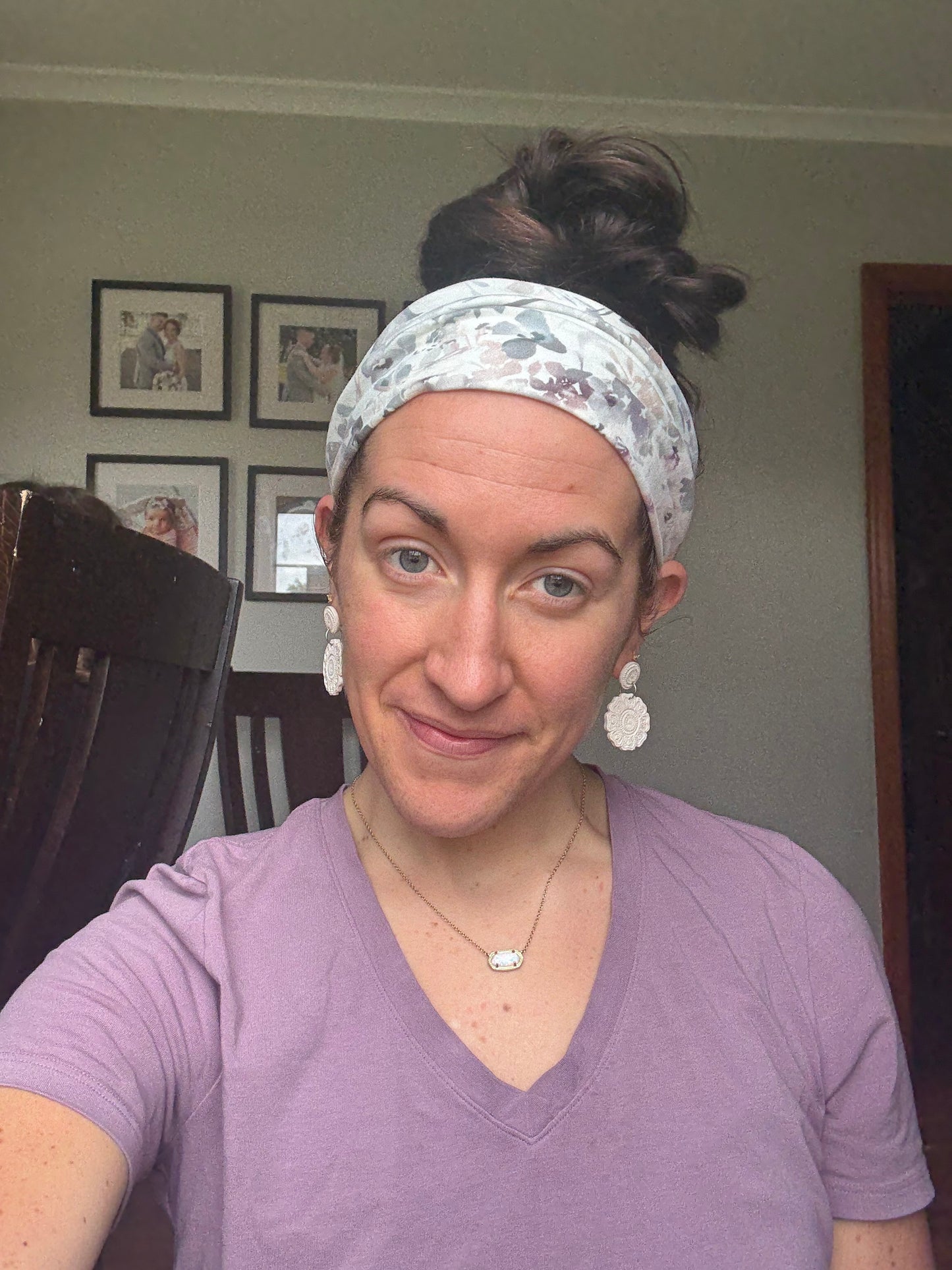 Navy Floral Headband