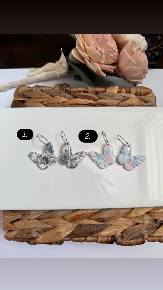 Floral Butterfly Dangle