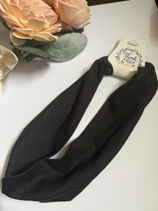 Midnight Black Headband