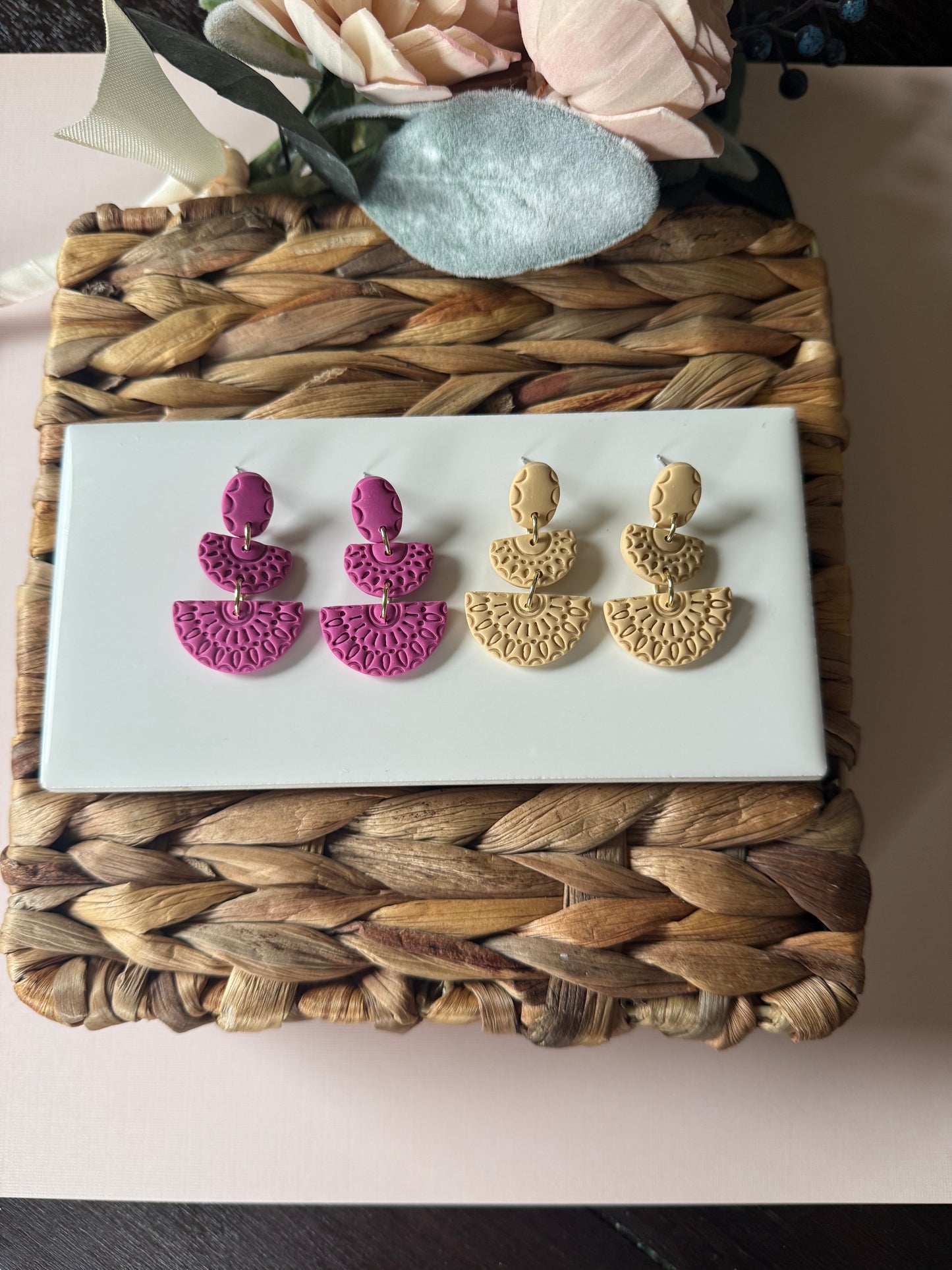 Tiered embossed Dangle