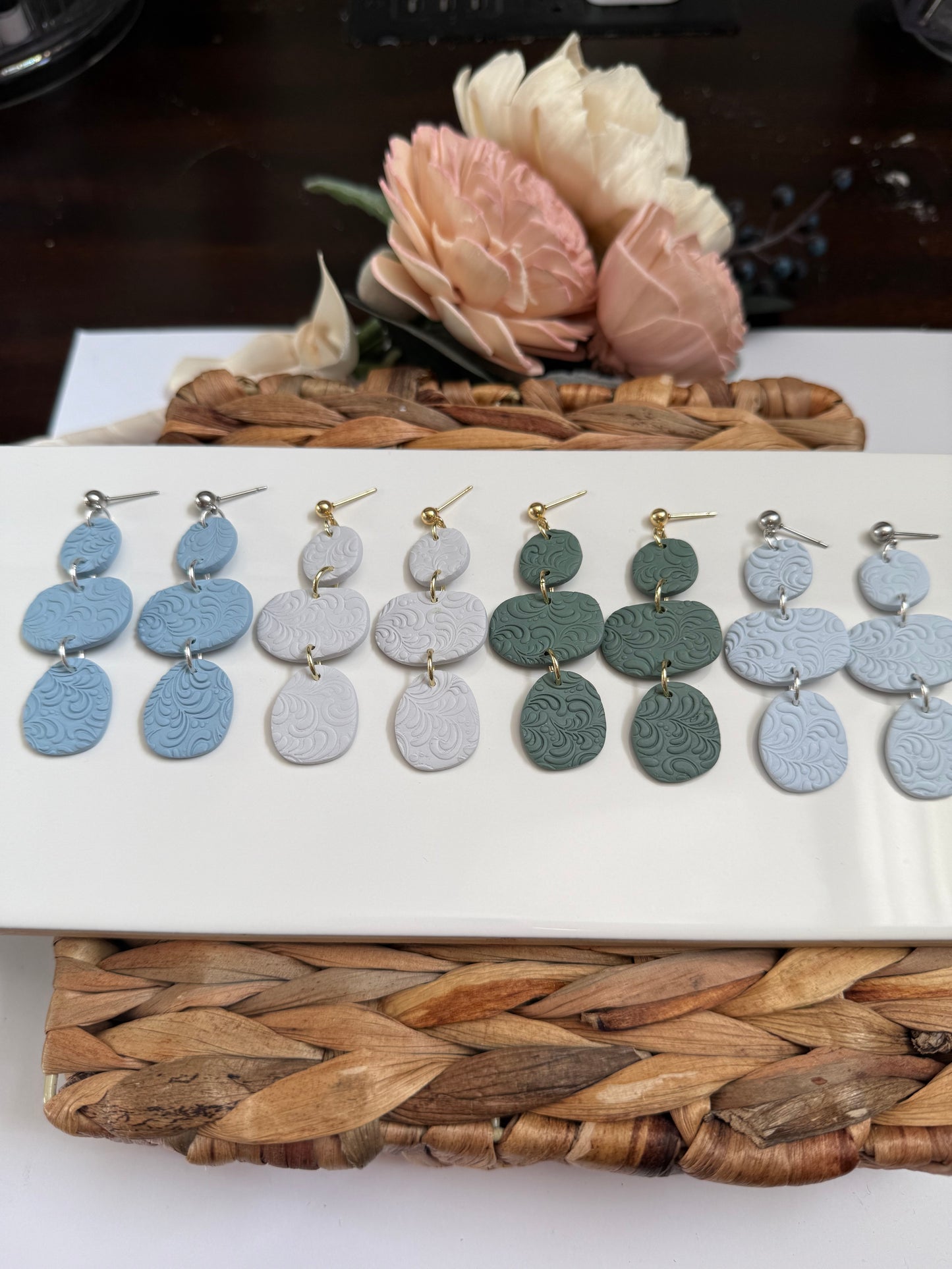 Embossed Abstract Dangle