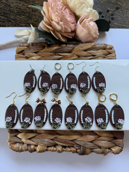 Floral Football Dangles