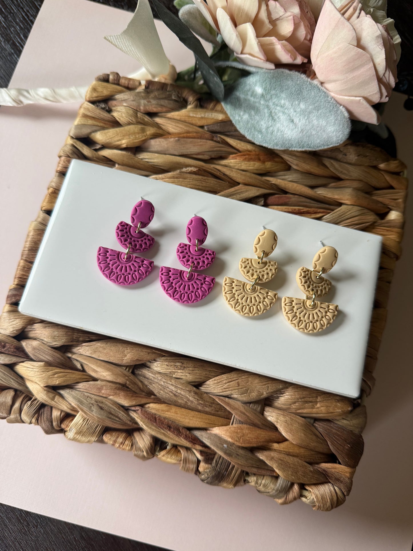 Tiered embossed Dangle