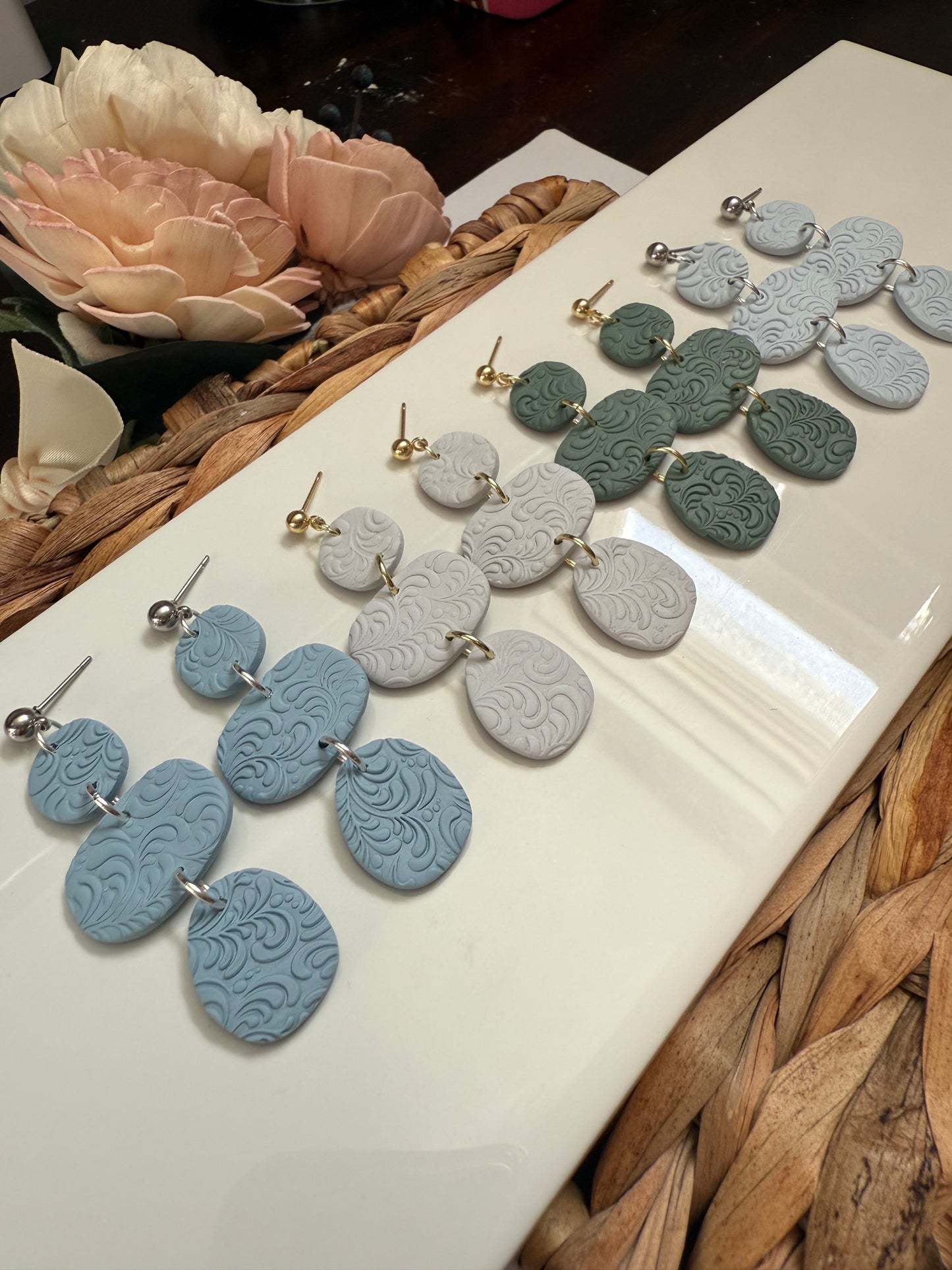 Embossed Abstract Dangle