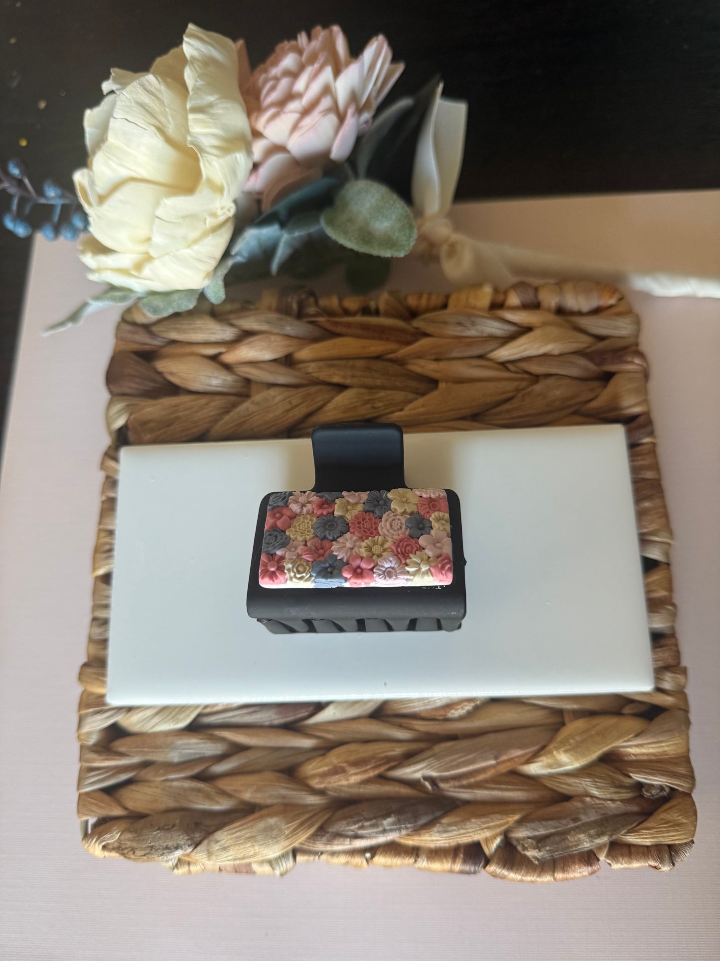 Small Floral Claw Clip
