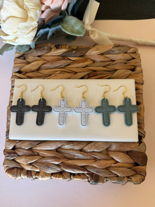 Embossed Cross Dangle