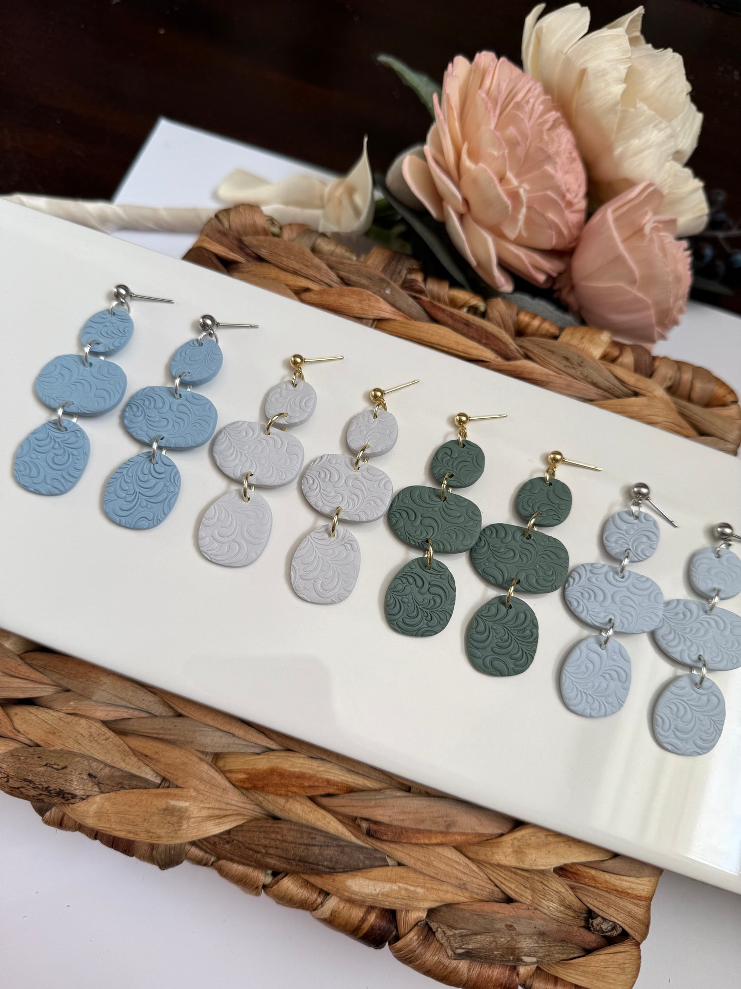 Embossed Abstract Dangle