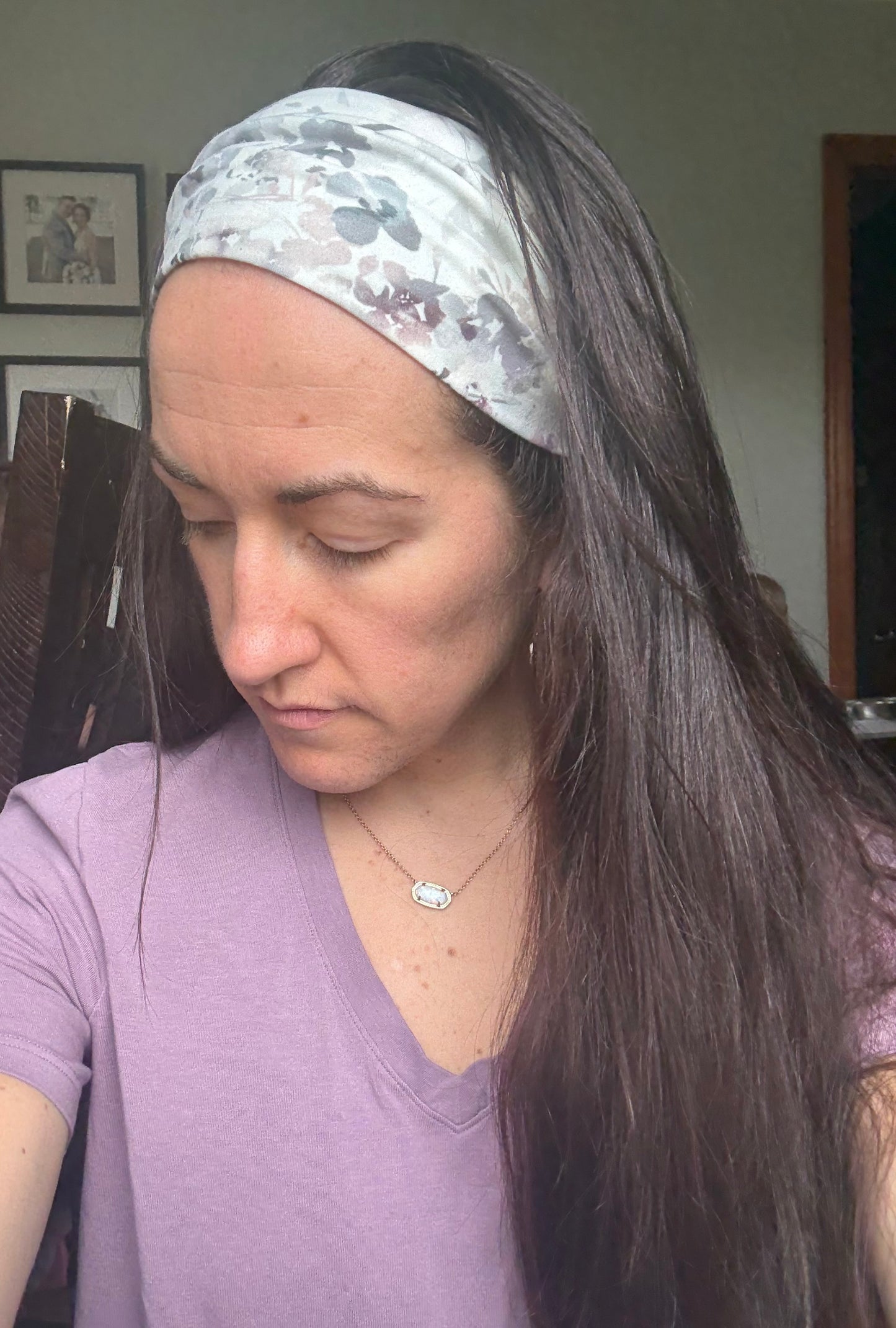 Navy Floral Headband