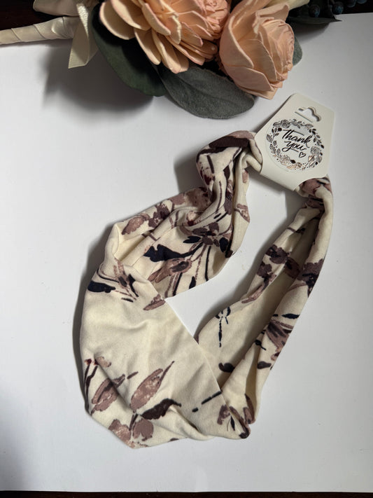 Muted off White Floral Headband
