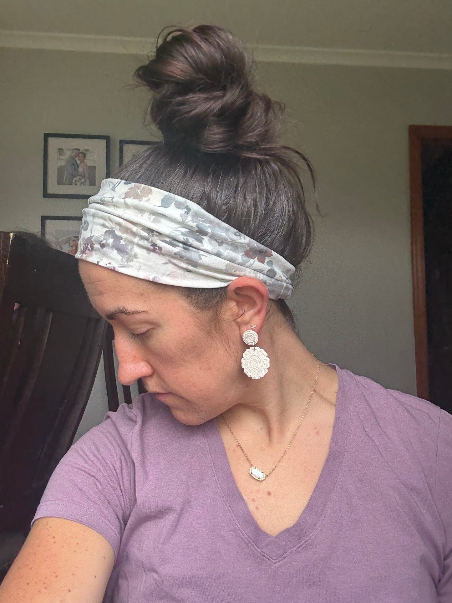 Navy Floral Headband