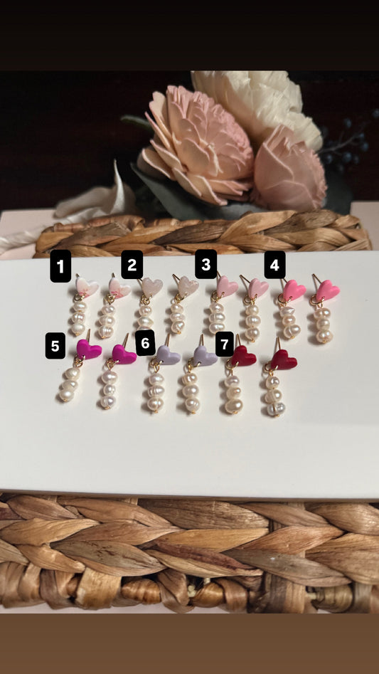 Pearl Heart Dangle
