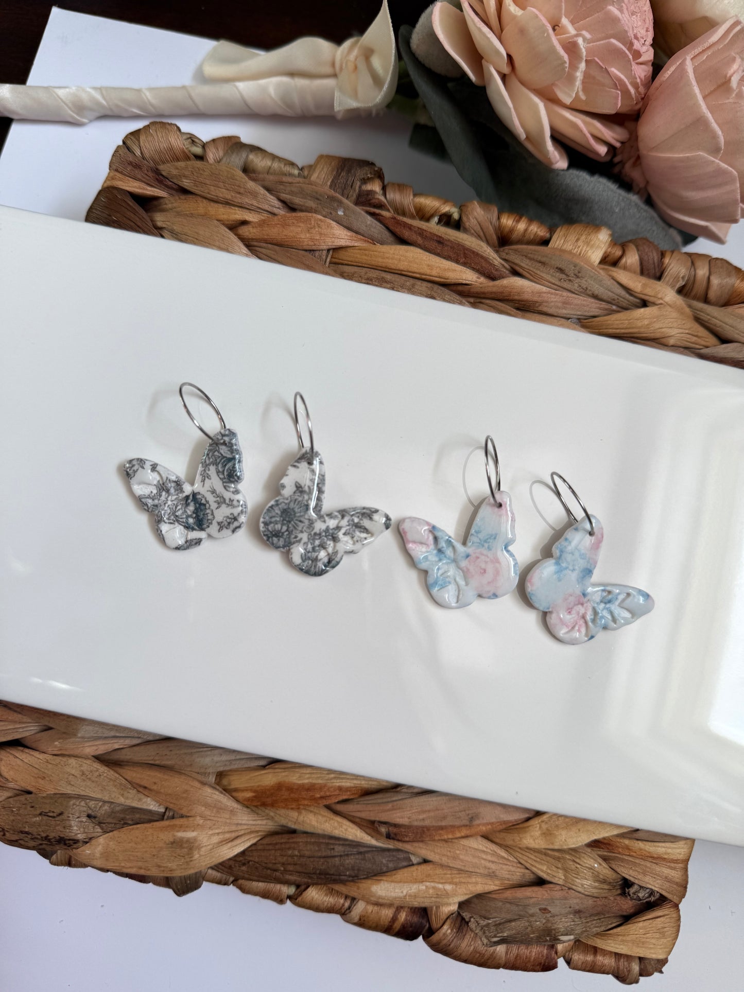 Floral Butterfly Dangle