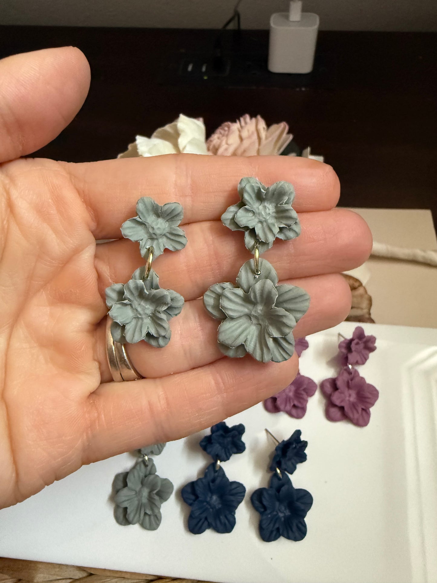 Medium Floral Dangle