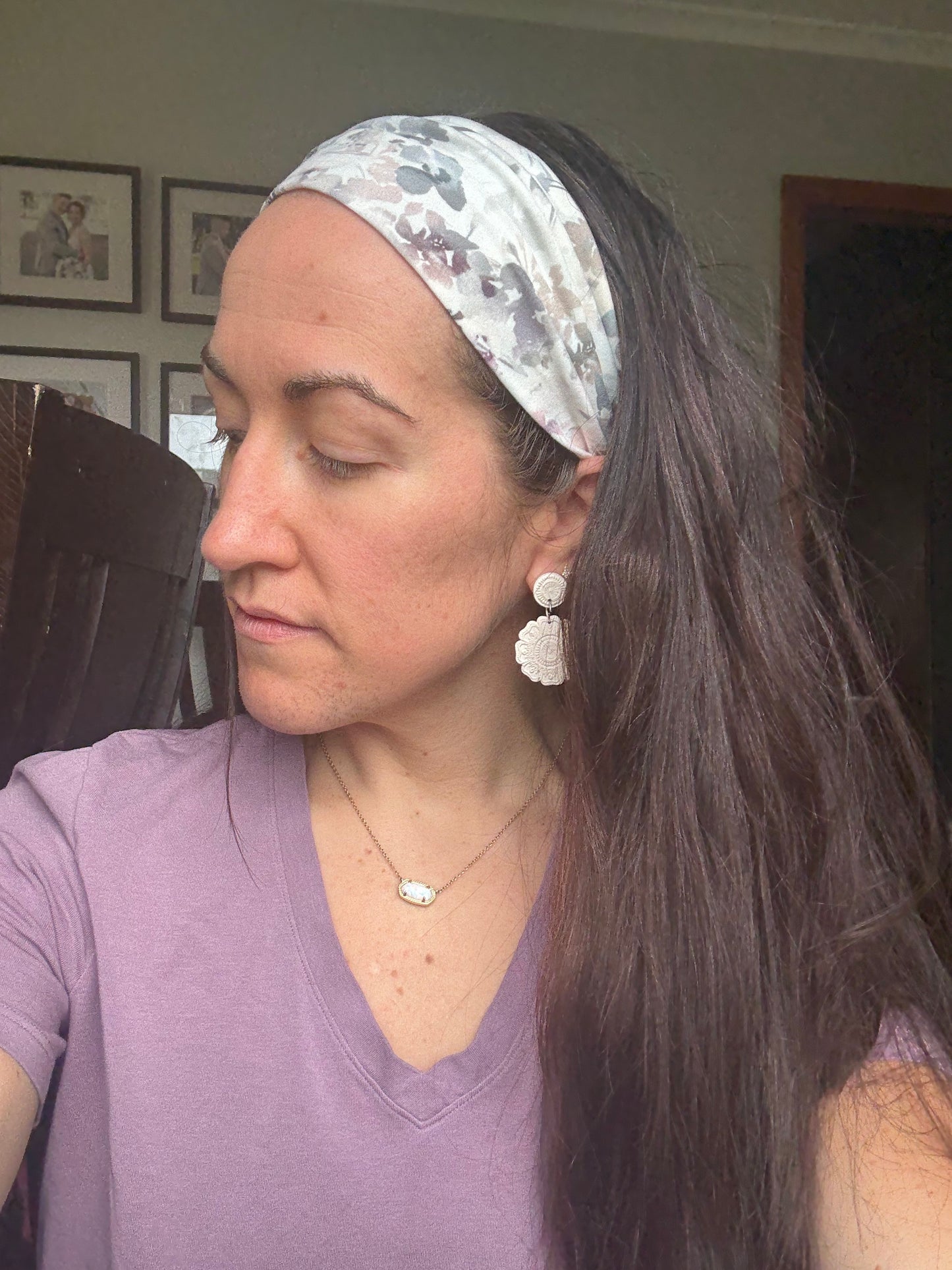 Navy Floral Headband