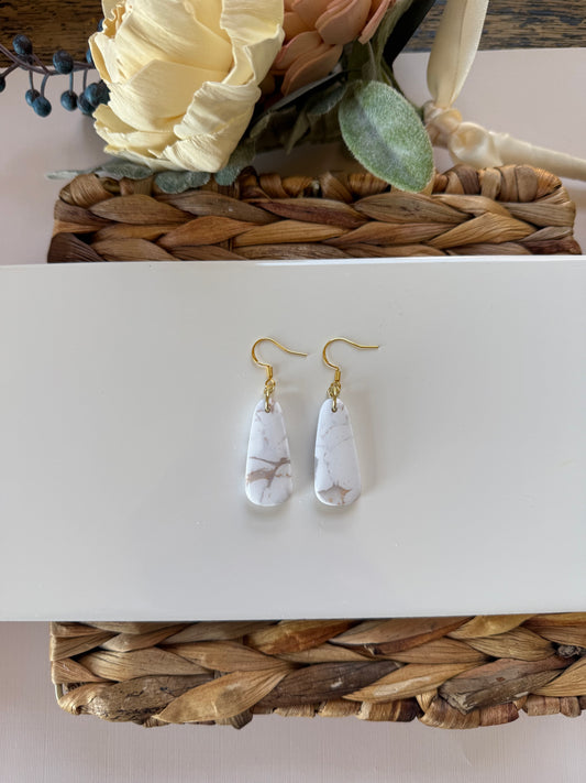 White Marble Dangle