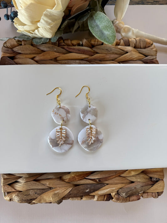 White Marble Dangle