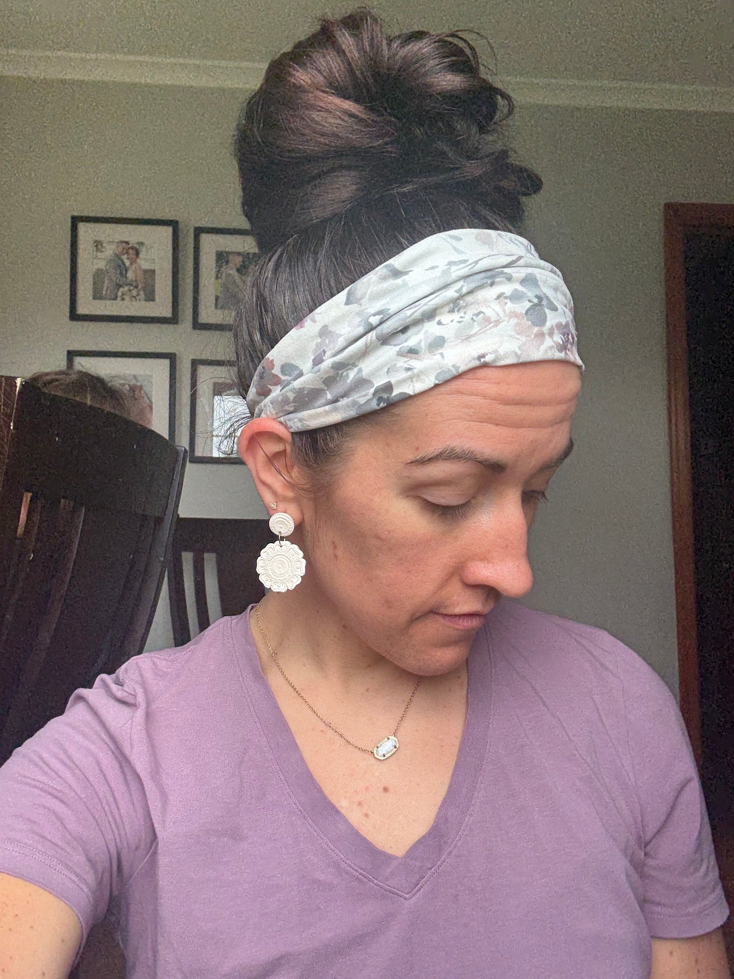 Navy Floral Headband