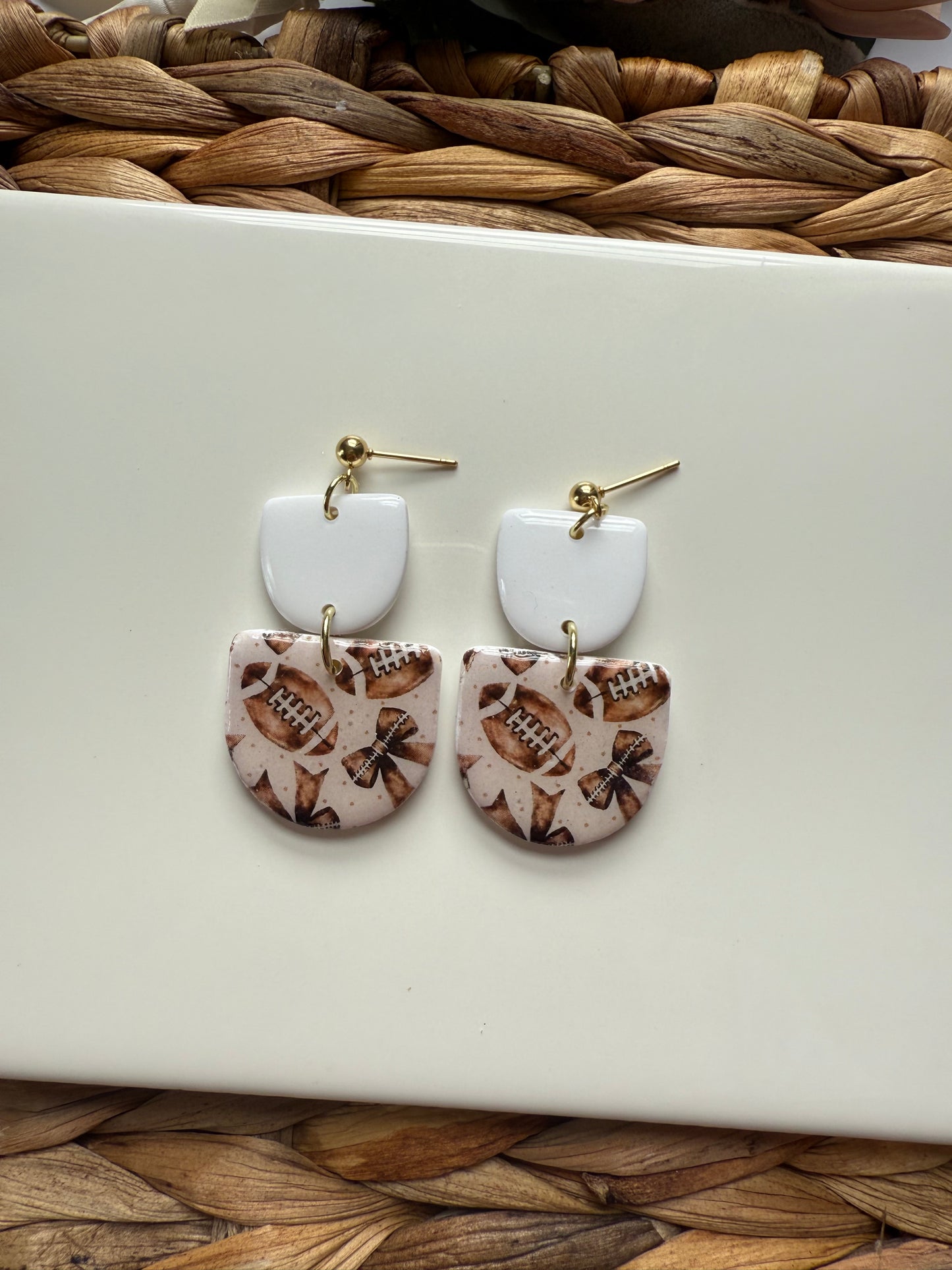 Medium Bow Football Dangle