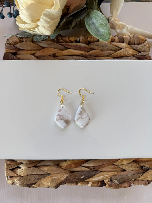 White Marble Dangle